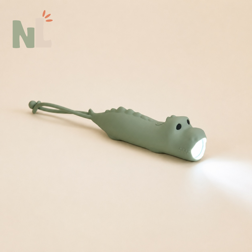 Lampe Torche Crocodile pour Enfant – Petite Lampe avec Dragonne