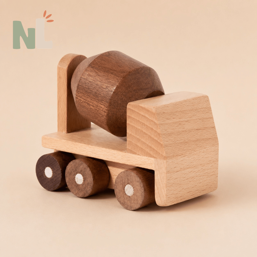 Camion Bétonnière en Bois – Véhicule de Chantier dès 3 ans