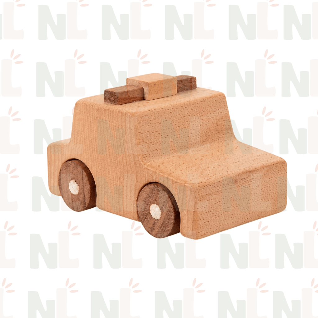Voiture de Police en Bois – Véhicule de Secours dès 3 ans