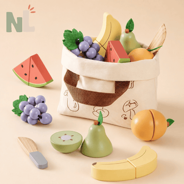 Panier de Fruits en Bois à Découper – Jeu de Marchand(e)