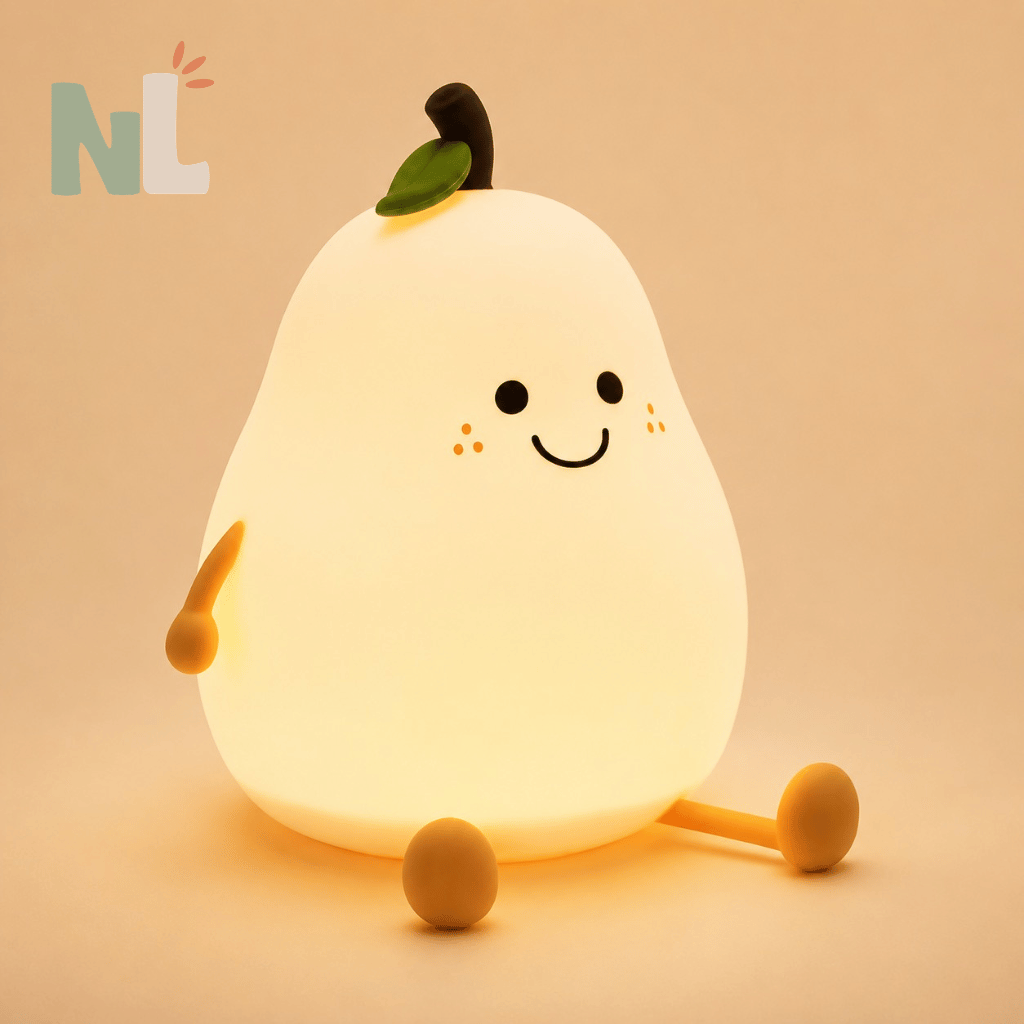Veilleuse Poire Rechargeable Multicolore – Lampe de Nuit pour Enfant