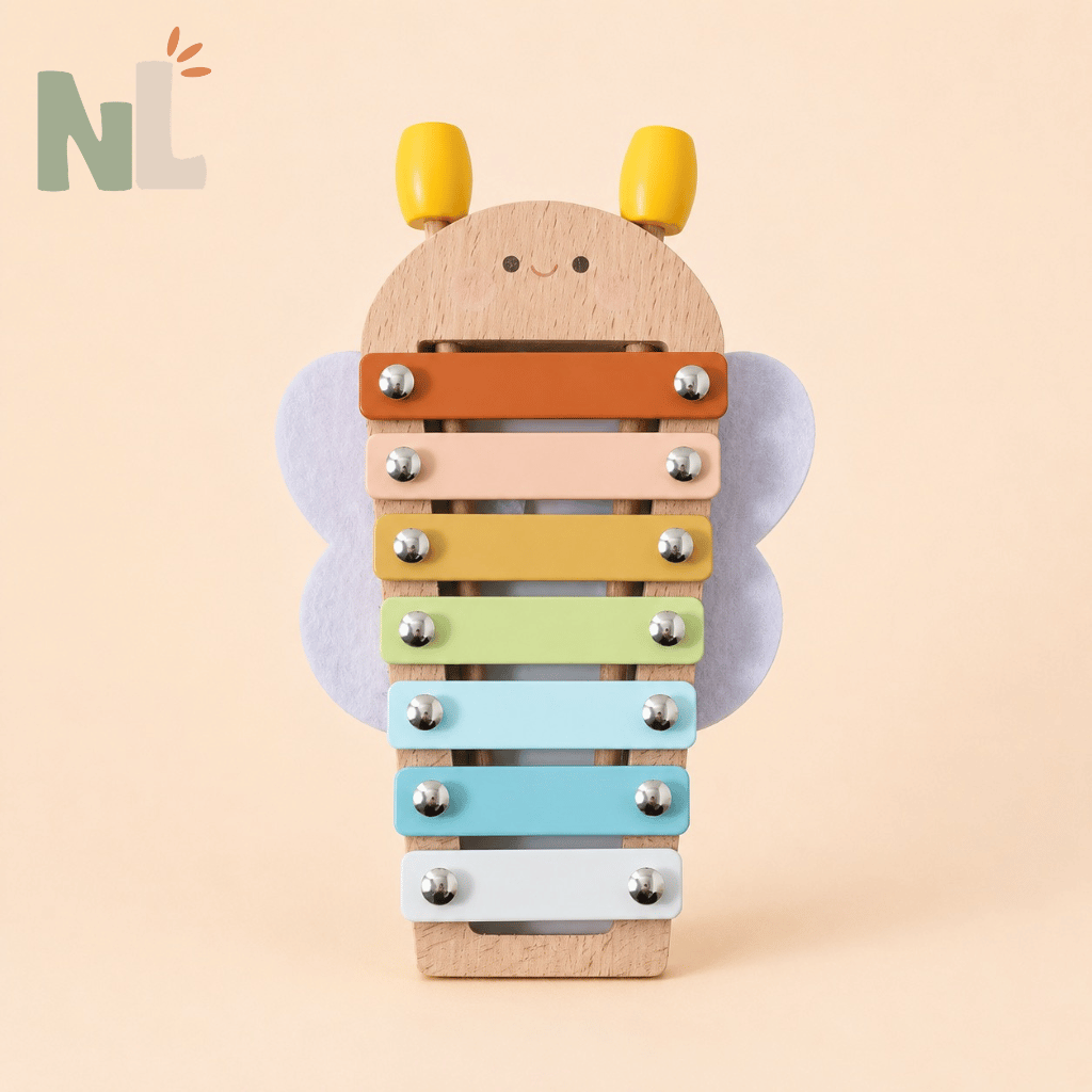 Xylophone Abeille en Bois – Jouet Musical d’Éveil