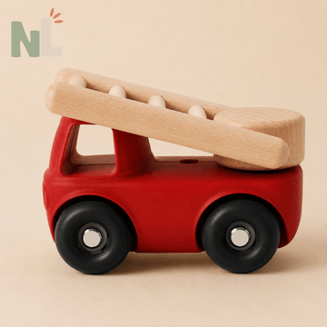 Camion de Pompiers en Silicone et Bois – Véhicule Métier