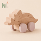 Voitures Dinosaures en Bois à Roulettes – Jouets d’Éveil et d’Imagination