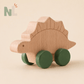 Voitures Dinosaures en Bois à Roulettes – Jouets d’Éveil et d’Imagination