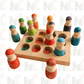 Jeu de Mémoire et d’Association des Couleurs en Bois – Plateau avec Pions