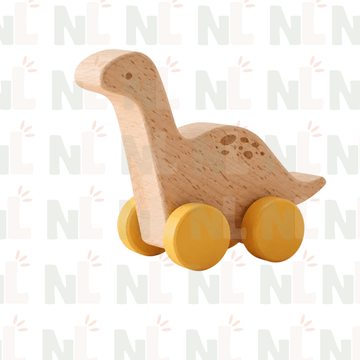 Voitures Dinosaures en Bois à Roulettes – Jouets d’Éveil et d’Imagination