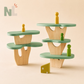 Jeu d’Équilibre Village en Bois – Maisons, Arbres et Personnages