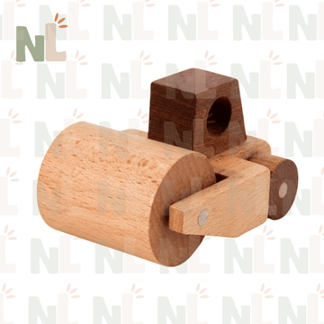 Rouleau Compresseur en Bois – Véhicule de Chantier dès 3 ans