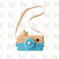 Appareil Photo en Bois pour Enfant – Jeu d’Imitation avec Bandoulièr