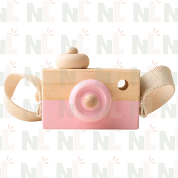 Appareil Photo en Bois pour Enfant – Jeu d’Imitation avec Bandoulière